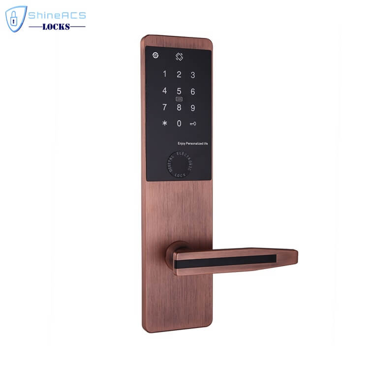 รหัสผ่านปุ่มกด RFID ประตูโรงแรม ล็อค พร้อม Bluetooth SL-P8503A 8