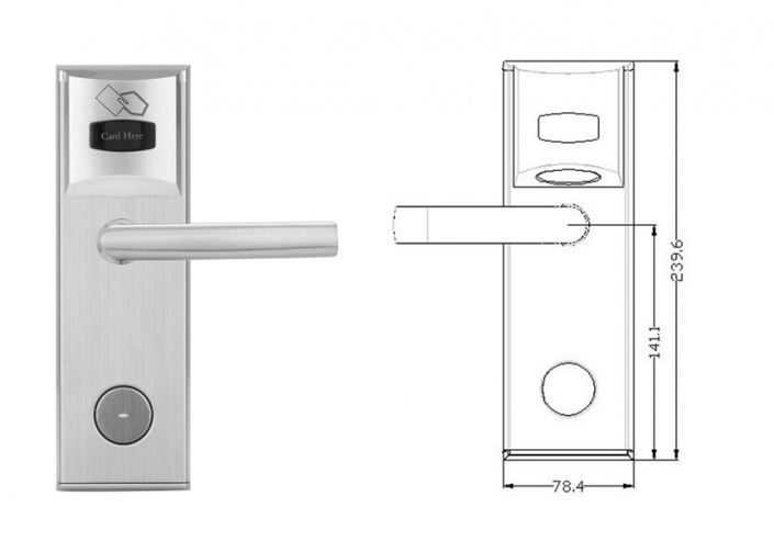 ล็อคประตูเครื่องอ่านบัตร Keyless RFID สำหรับห้องพักในโรงแรม SL-HL8011-3 5