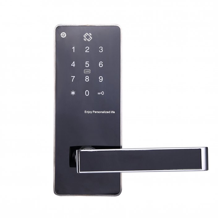 قفل باب ذكي RFID Mifare مع رمز PIN ومفاتيح ميكانيكية SL-P8822 (3)