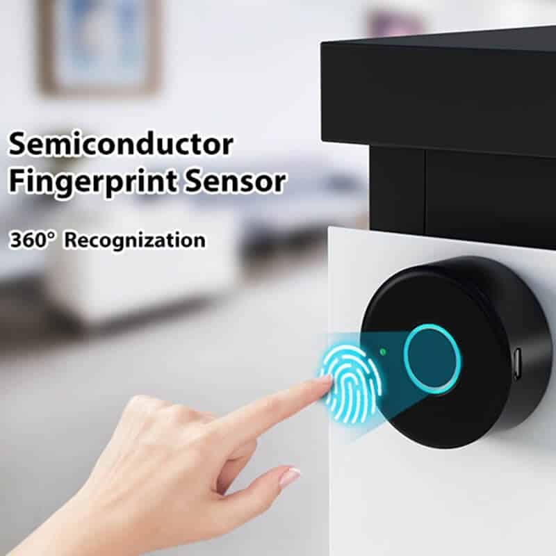 Cerradura biométrica inteligente para gabinete con huella dactilar y Bluetooth SL-CF116 1