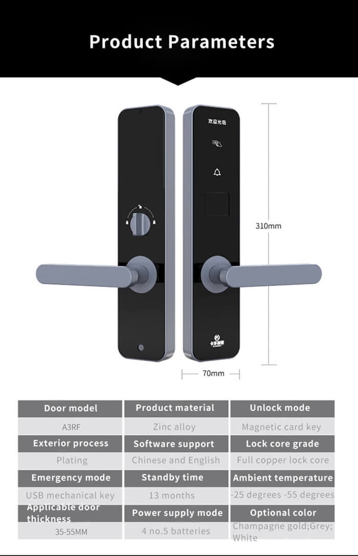 Κάρτα-κλειδί RFID Σύστημα κλειδώματος δωματίου εισόδου ξενοδοχείου χωρίς κλειδί SL-HA3 14
