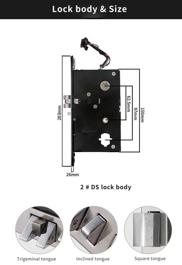 RFID Key Card Keyless Entry Hotel Room Lock System SL-HA3 8