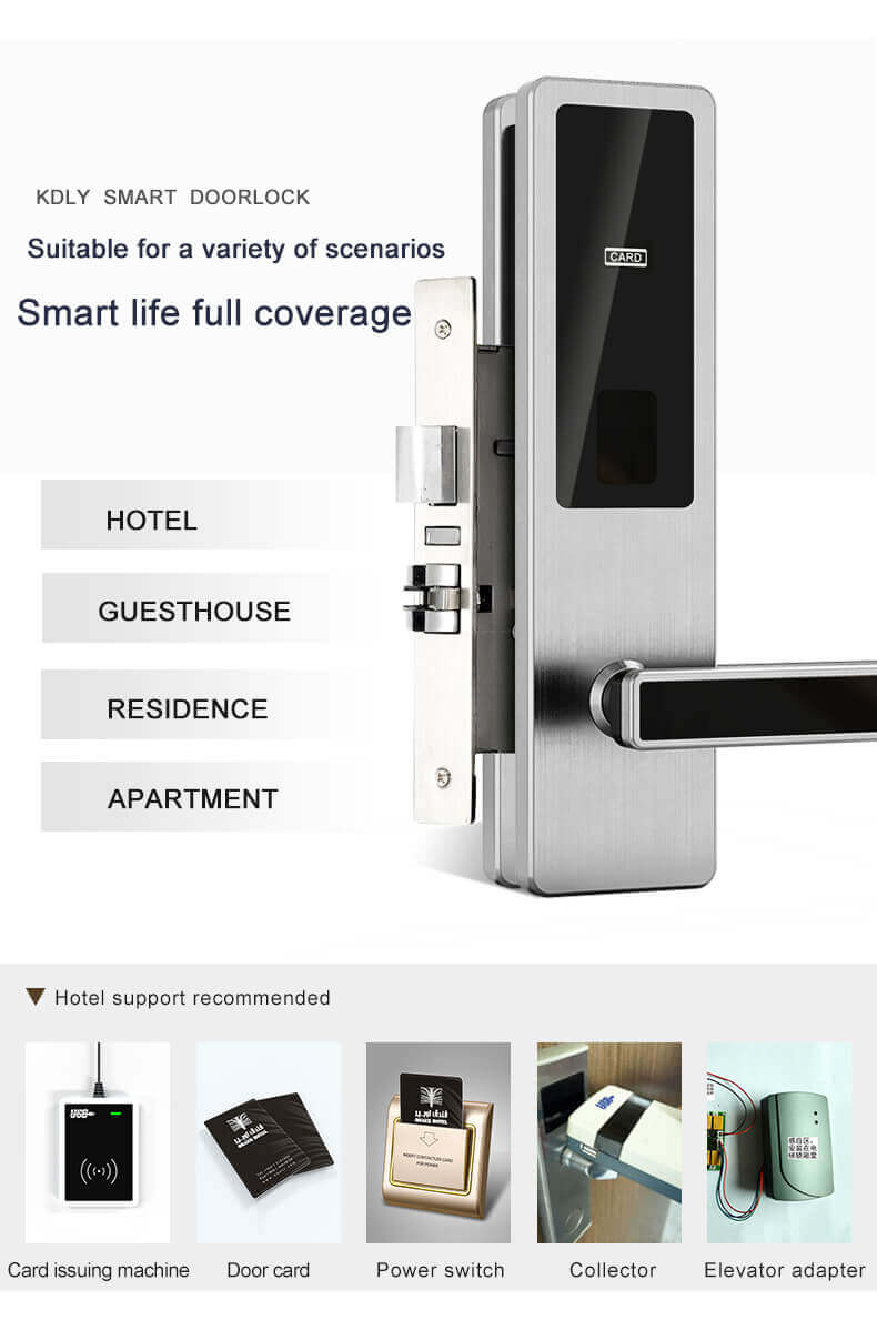 Electronic Commercial Key Card Door Lock for Hotels Room SL-HA5 11