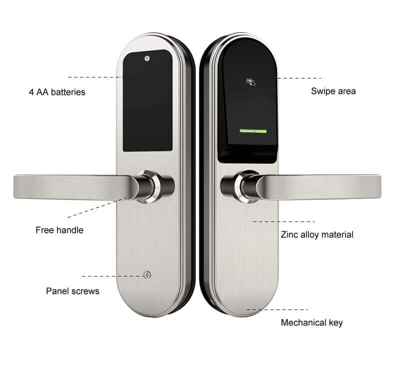 ล็อคประตูสมาร์ทการ์ดห้องพักในโรงแรม Keyless RFID SL-H2018 9