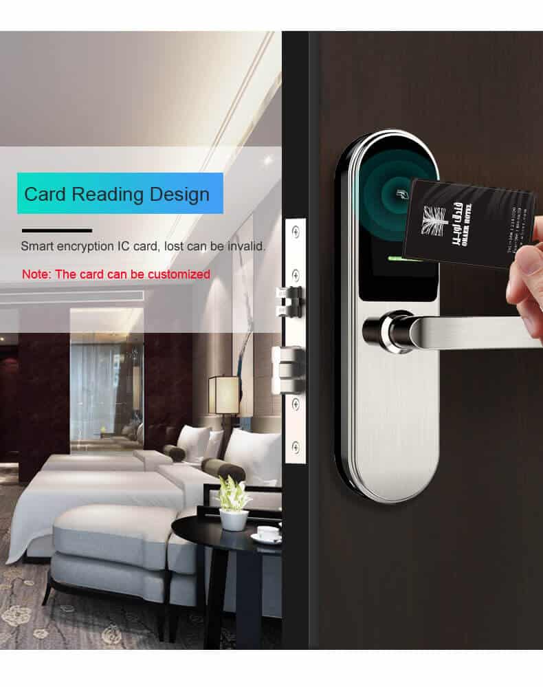 Serrure de porte à carte à puce de sécurité RFID sans clé pour chambre d'hôtel SL-H2018 9