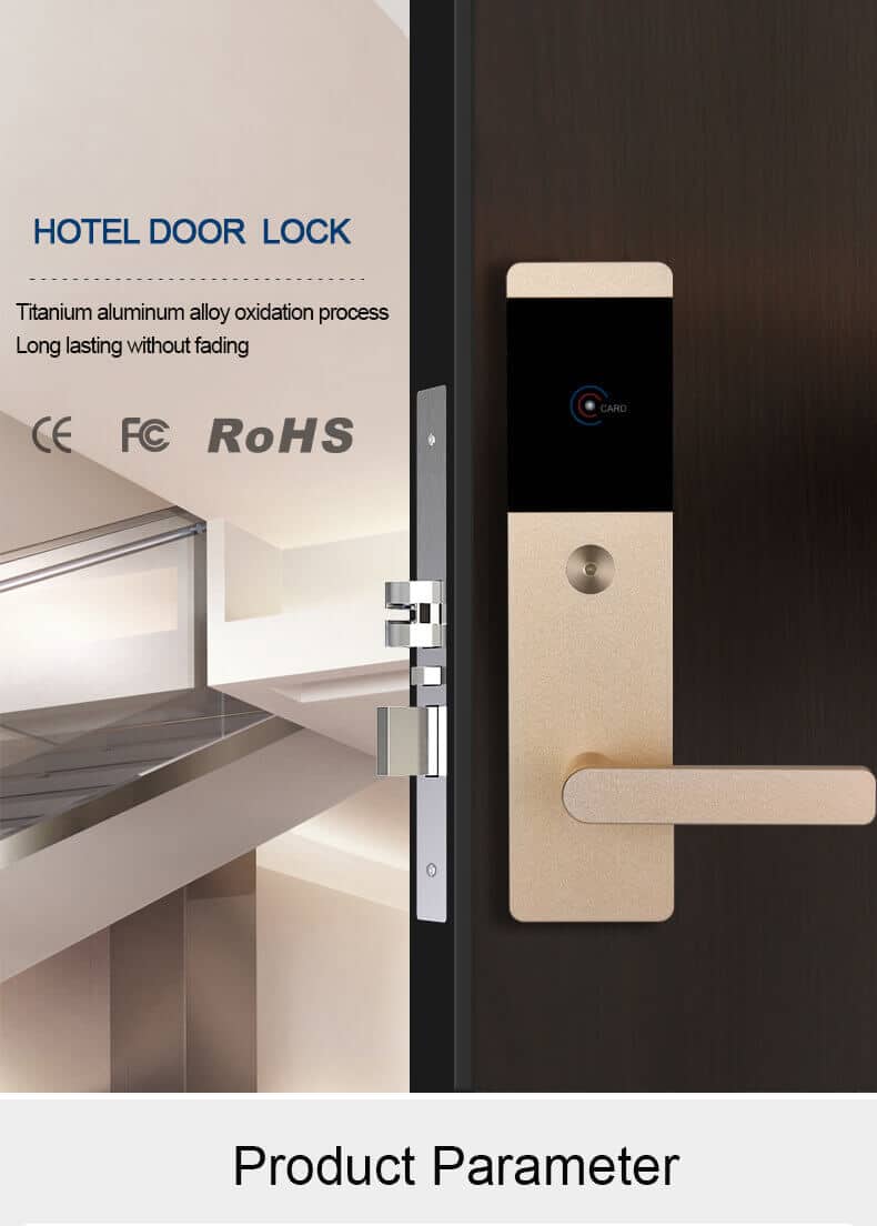 Cerradura de puerta electrónica sin llave del lector de tarjetas Rfid para la habitación de hotel SL-H2201 2