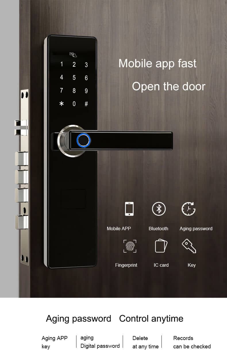 Smart Biometric Fingerprint Scanner Apps Door Lock For Home SL-FD2