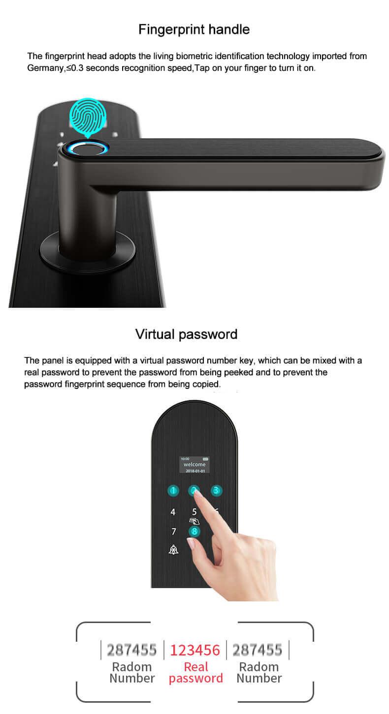 Biometrisches sicheres Fingerabdrucksensorschloss im Freien für Zuhause SL-FD6