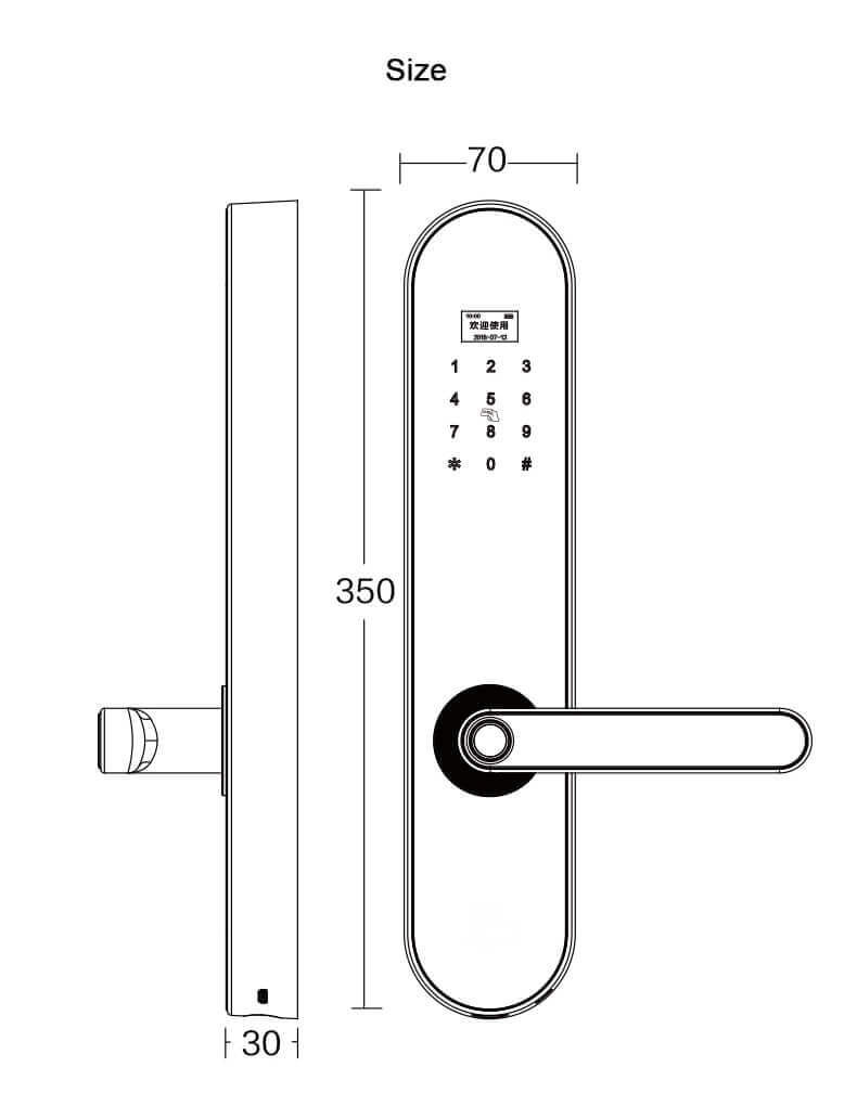 Κλειδαριά αισθητήρα δακτυλικών αποτυπωμάτων εξωτερικού χώρου με βιομετρική ασφάλεια για το σπίτι SL-FD6