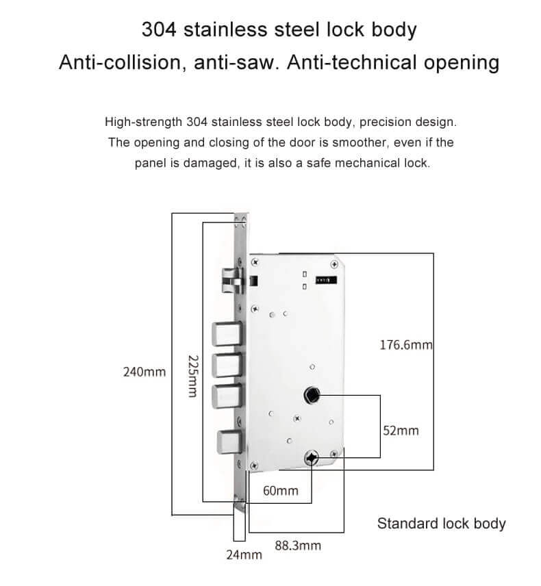 आंतरिक दरवाजे SL-FA3 के लिए इंटेलिजेंट सस्ता फिंगरप्रिंट दरवाज़ा बंद