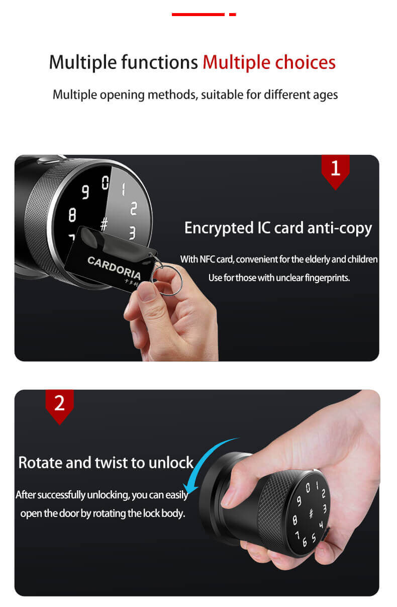 Serrure biométrique de bouton de porte d'empreinte digitale d'identification de contact pour la pièce SL-F05 de Chambre