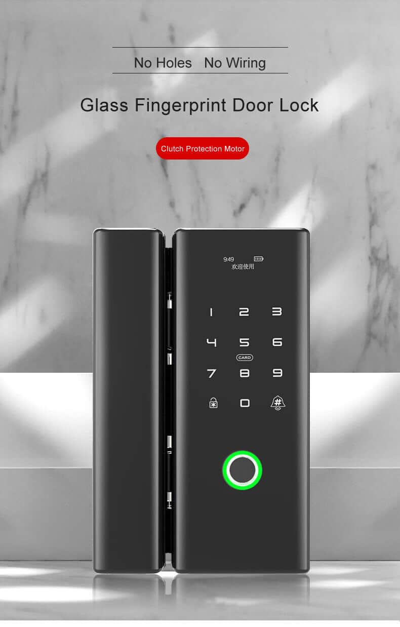 Exterior Smart Fingerprint Biometric Lock For Glass Door SL-FG200
