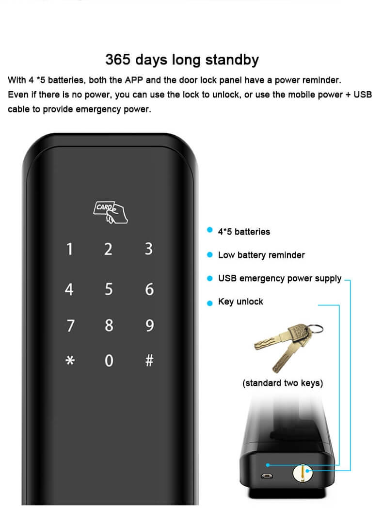 Smart Keyless Entry Bluetooth Keypad Door Lock For Home SL-BD19