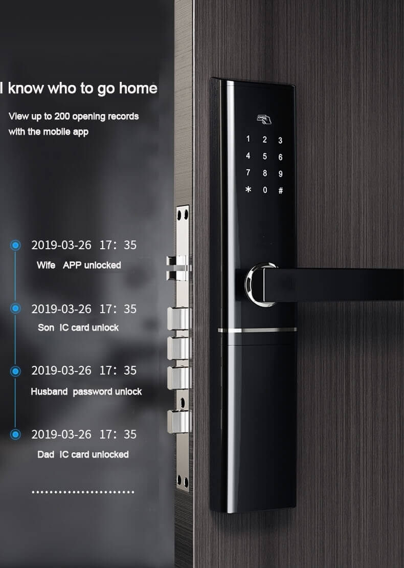 ล็อคประตูห้องนอน Keyless Bluetooth พร้อมปุ่มกดสำหรับอพาร์ทเมนท์ SL-BD8