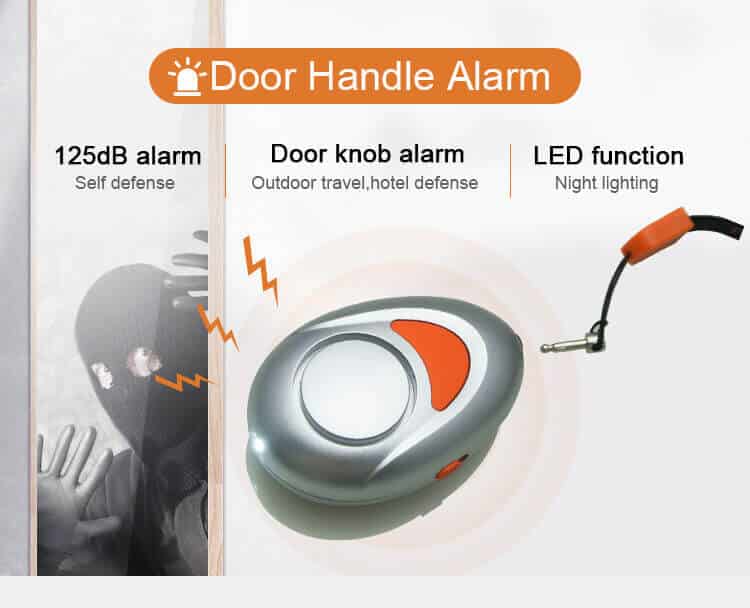 Přenosný hotelový senzor pohybu dveří pro kliku oken a dveří HA-P01