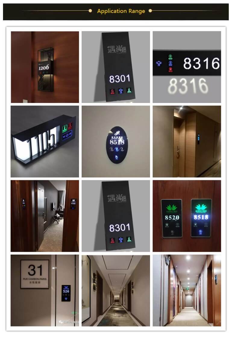 Affichage électrique de porte d'hôtel Ne pas déranger le signe avec la sonnette ES-K82