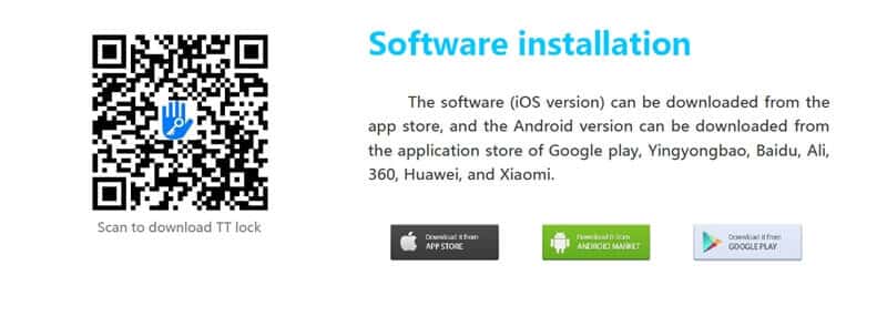 Download og installer TTlock-appen