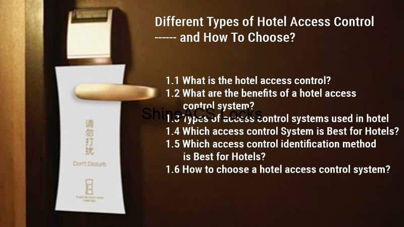 ¿Diferentes tipos de control de acceso al hotel y cómo elegir?