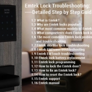 Emtek Lock 문제 해결 자세한 단계별 지침