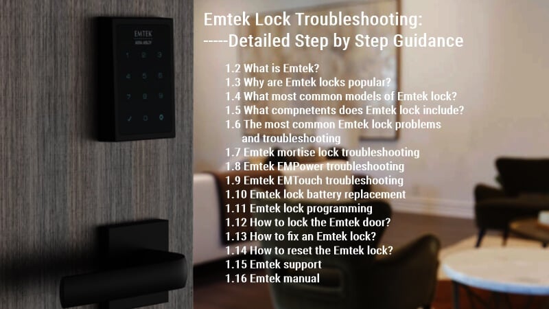 Emtek Lock استكشاف الأخطاء وإصلاحها خطوة بخطوة إرشادات مفصلة