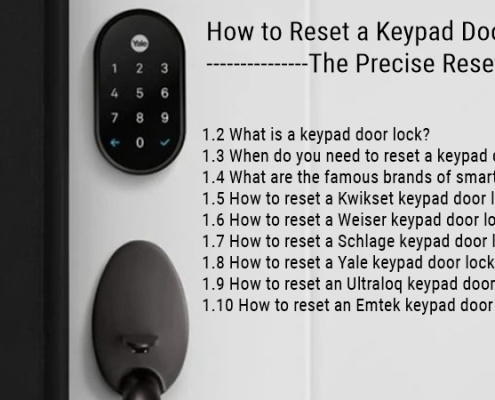 How to Reset a Keypad Door Lock The Precise Reset Steps