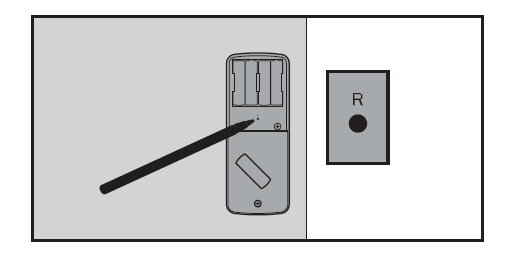 Botón de reinicio de bloqueo de puerta con teclado Kwikset 275 y 264