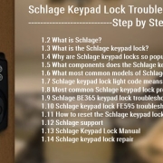 Schlage Keypad Lock استكشاف الأخطاء وإصلاحها خطوة بخطوة دليل