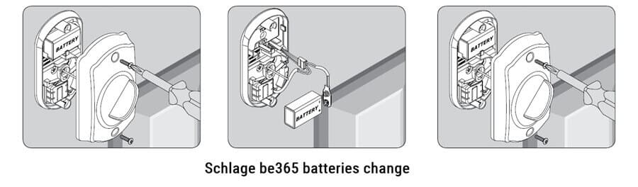 Výměna baterií Schlage be365