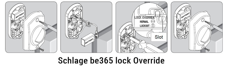Schlage be365 lock Override