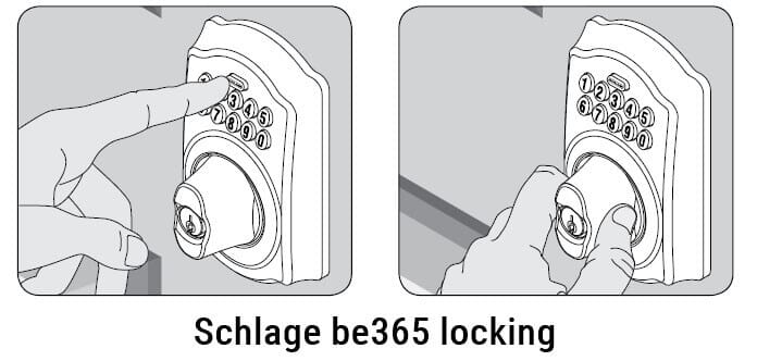 Schlage be365 låsning