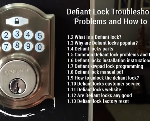 Defiant Lock Troubleshooting Problems and How to Fix