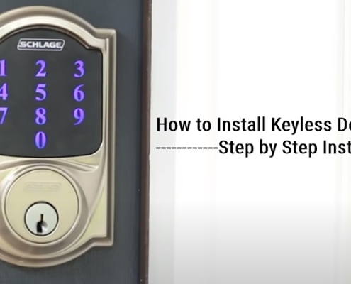 كيفية تثبيت تعليمات قفل الباب بدون مفتاح خطوة بخطوة