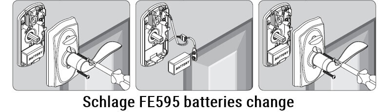 Penggantian baterai Schlage FE595