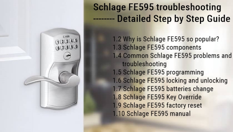 Schlage FE595 troubleshooting Detailed Step by Step Guide