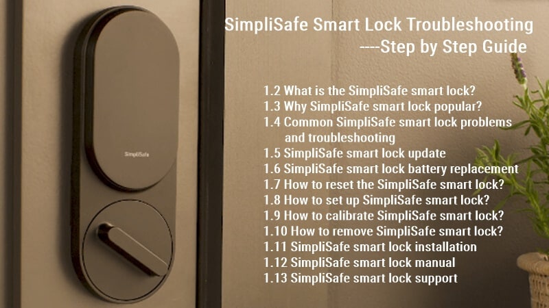SimpliSafe Smart Lock Troubleshooting Step by Step Guide