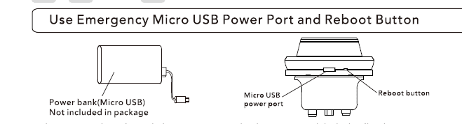 Alfred lock 5V micro power bank comme alimentation de secours