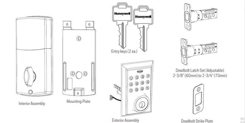 Honeywell electronic door lock parts