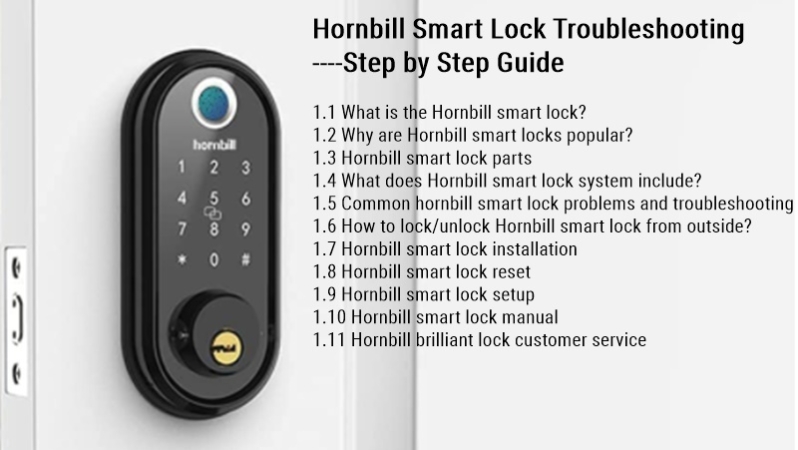 Guide étape par étape de dépannage de Hornbill Smart Lock