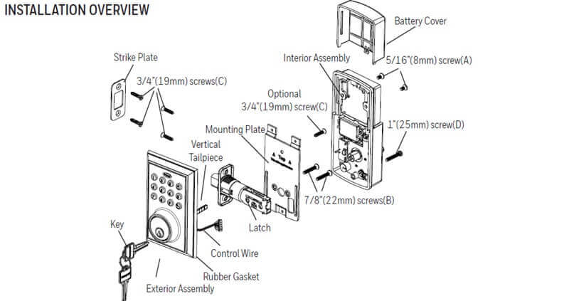 How to install Honeywell electronic door lock