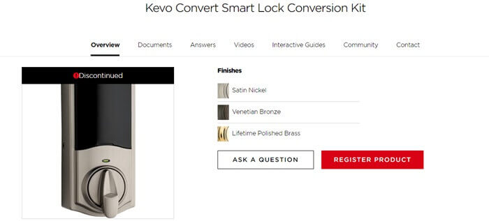 طقم تحويل Kevo Convert Smart Lock