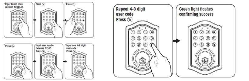add code to the tru bolt lock