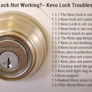 Kevo Lock 不工作 Kevo Lock 故障排除指南