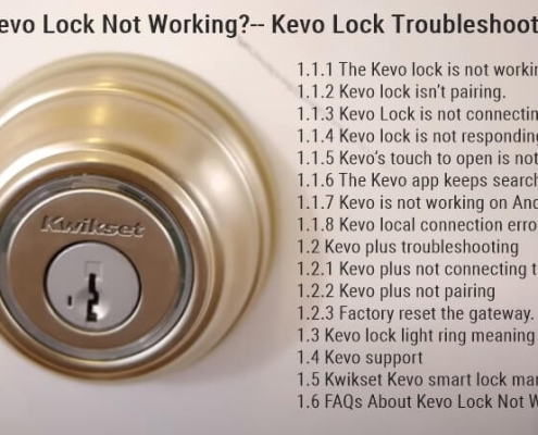 Kevo Lock no funciona Una guía de solución de problemas de Kevo Lock