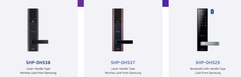 Samsung Lever handles digital Mortise door lock