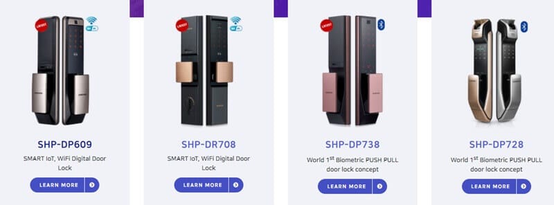 Cerradura de puerta empotrada digital Samsung PUSH PULL