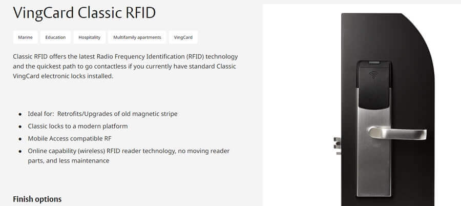 Vingcard 클래식 RFID