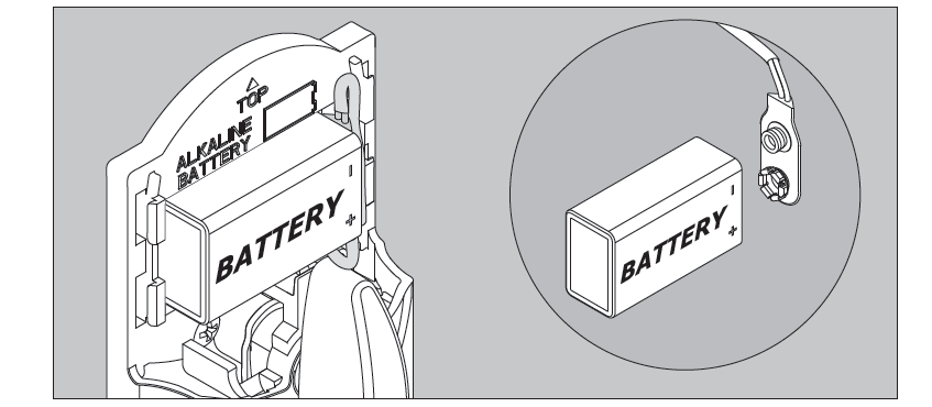 क्षारीय 9-वोल्ट बैटरी