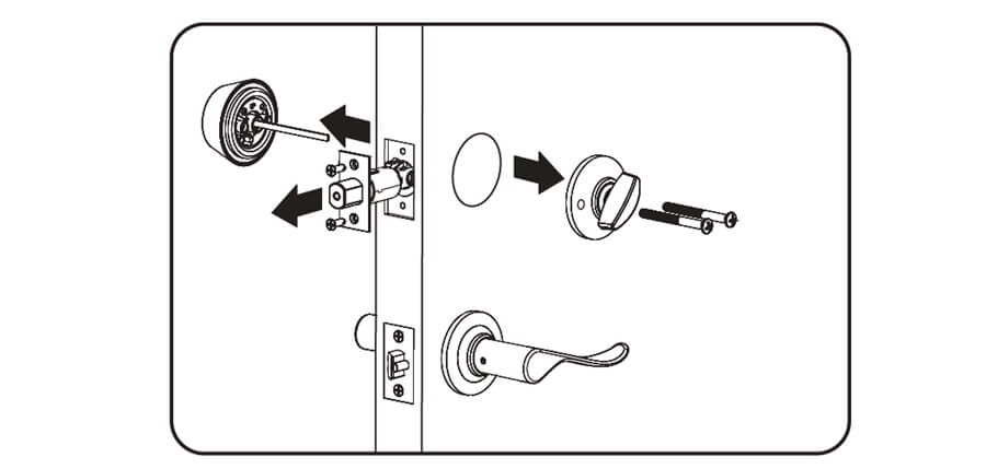 몇 가지 쉬운 단계에서 Yale Lock 및 설정을 설치하는 방법은 무엇입니까? 3