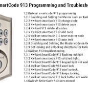 คู่มือการเขียนโปรแกรมและการแก้ไขปัญหา Kwikset SmartCode 913