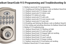 Kwikset SmartCode 913 プログラミングおよびトラブルシューティング ガイド